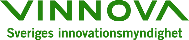 Vinnovas logotyp, med texten "Sveriges innovationsmyndighet".